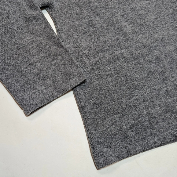 Zara Trafaluc Crewneck Cotton Blend Fuzzy  Soft Grey Sweater Womans Large - Picture 7 of 7